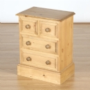 FurnitureToday Cotswold Pine 2 over 2 mini chest of drawers