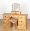 FurnitureToday Cotswold Pine 7 Drawer Dressing Table option 2