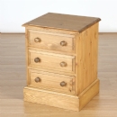 FurnitureToday Cotswold Pine deep 3 drawer mini chest of drawers