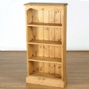 Cotswold Pine fixed 4 shelf medium Bookcase
