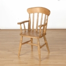 Cotswold Pine Slat Back Beech Carver Chair