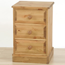 FurnitureToday County Durham pine 3 drawer bedside