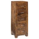 FurnitureToday Cuba Indian 5 drawer tallboy
