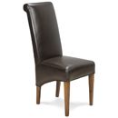 FurnitureToday Cuba Indian brown leather dining chair