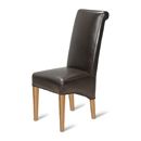 FurnitureToday Cuba Oak Living Brown Chair