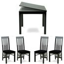 Deco Square Extending Table with Slat Back Chairs