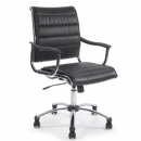 Designer chrome swivel visitor chair