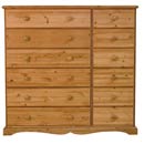 Devon Pine 12 drawer combination chest