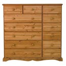 Devon Pine 13 drawer combination chest