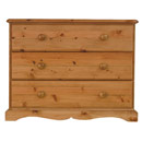 Devon Pine 3 drawer low chest