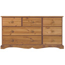 Devon Pine 7 drawer combination chest