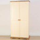 Devon pine painted all hanging double wardrobe