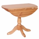 Devon pine single pedestal drop leaf table