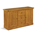 FurnitureToday Distressed Oak 3 Drawer Sideboard