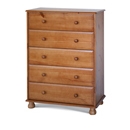 FurnitureToday Dovedale Pine 5 Drawer Chest