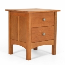 FurnitureToday Eden Park cherry wood two draw night stand