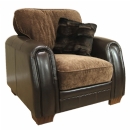 FurnitureToday Emily Mixed Leather and Fabric Sofa