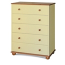 FurnitureToday Ferndale Painted Wide 5 Drawer Chest