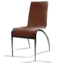 FurnitureToday Giavelli Brown Curved Dining Chair