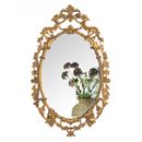 FurnitureToday Gilt carved oval mirror