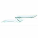 FurnitureToday Glass 2 x Curved 8mm Shelf