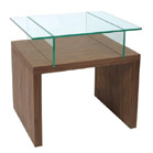 FurnitureToday Glass and wood lamp table Wylou