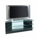 FurnitureToday Glass Black Plasma Stand TV Stand