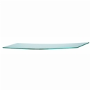 FurnitureToday Glass Sandblasted Curved Shelf