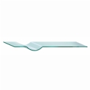 FurnitureToday Glass Sandblasted Groove Curved Shelf