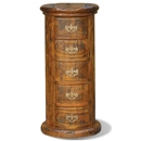 FurnitureToday Granary Acacia 5 Drawer Drum Chest