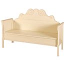 FurnitureToday Gustavian cream painted bench