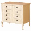 FurnitureToday Gustavian cream painted medium carved chest