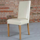FurnitureToday Havana Cream low back leather dining chair