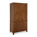 FurnitureToday Havana Dark Oak Linen Press