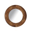 FurnitureToday Havana Dark Oak Round Mirror