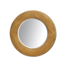 FurnitureToday Havana Light Oak Round Mirror
