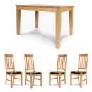 FurnitureToday Hereford Oak 1350mm Extending Dining Table Set