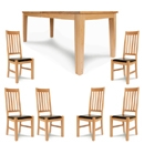 FurnitureToday Hereford Oak 1800mm Extending Dining Table Set