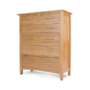 FurnitureToday Hereford Oak 2 over 4 chest of drawers