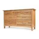Hereford Oak 3 over 4 Drawer Wide Chest