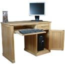 FurnitureToday Hudson Light Oak Single Pedestal Computer Desk