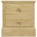 FurnitureToday Hunston oak 2 drawer bedside chest