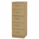 FurnitureToday Infuze Shaker Five Drawer Tallboy Cabinet