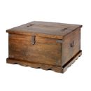 FurnitureToday Jali capsule dark Indian square coffee trunk 