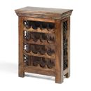 FurnitureToday Jali capsule dark Indian wine bottle rack
