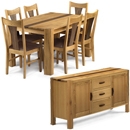 FurnitureToday Julian Bowen Cotswold Oak Dining Set with