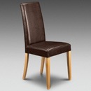 Julian Bowen Set of 4 Athena faux leather chair