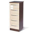 FurnitureToday Knightsbridge Cream 5 Drawer Locker