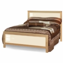 FurnitureToday Knightsbridge Cream Gloss and Oak Bed