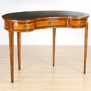 FurnitureToday Leather Top Kidney Dressing Table Satin